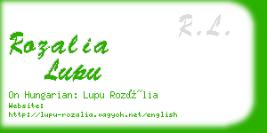 rozalia lupu business card